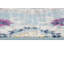 Tapis rond moderne abstrait à motif de branches de la collection Kymiere - 8 pi 8 po x 7 pi 5 po, bleu-751769585