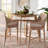 Bali & Pari Allen Natural Rattan Counter Stool - Handwoven Wicker Stool With Lattice Back And Removable Cushion, Counter Height Seating For Kitchen Island Or Lounge