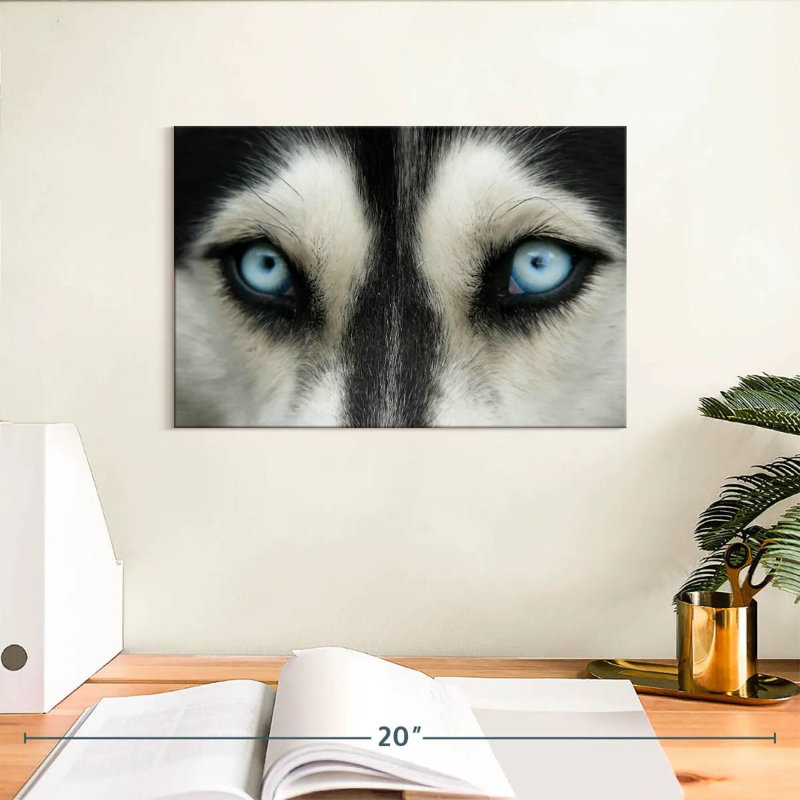 Brampt Sky Eyed Husky, 8" H x 12" W
