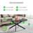Cesarino Marble Effect Round Coffee Table - Glass Topped Metal Leg Centre Table-1321458039-1321458036