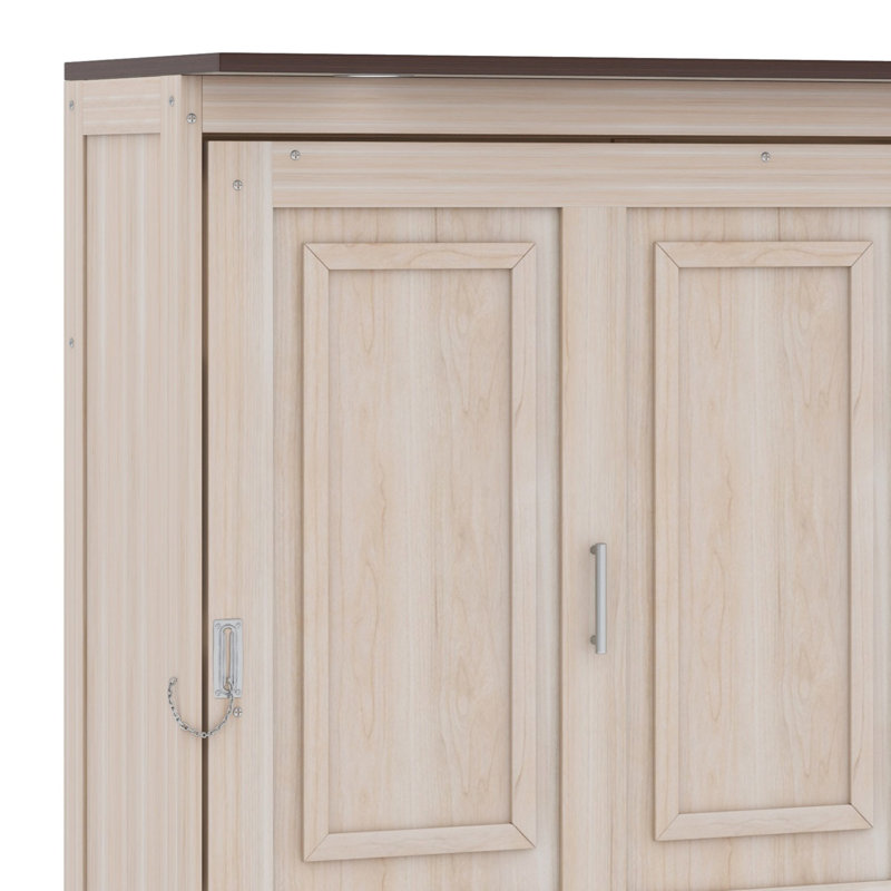 Lit escamotable avec canapé et DEL Murphy, Beige