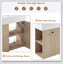 Meuble-lavabo flottant moderne de 21,6 pouces avec lavabo en céramique et rangement à droite, peu encombrant et élégant pour les petites salles de bain
