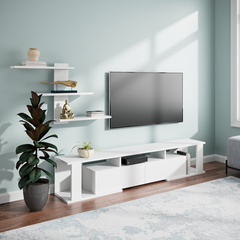 Unfinished Entertainment Center for TVs up to 70", White