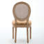 Chaises de salle à manger de style campagnard français, dossier en rotin, pieds en bois massif et coussin à ressorts en S, ensemble de 2-1302330262