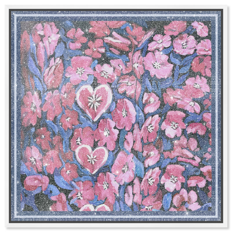 Yours Forever Print by Oliver Gal, 13"H x 13"W, White Floater Frame