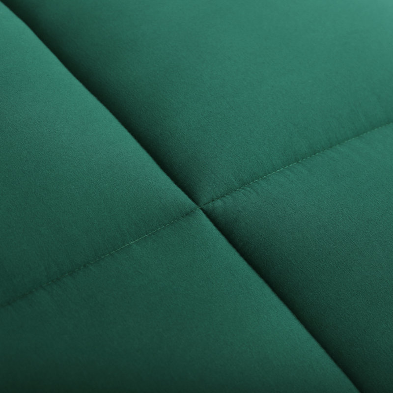 Ensemble d'édredon en microfibre 5/7-pièces , Édredon pour grand lit simple + 4 pièces supplé, Vert foncé