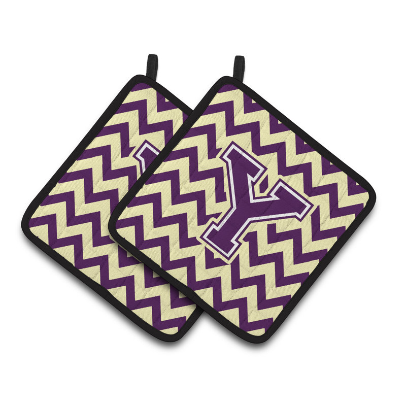 Poignée à chevrons, Y, Mauve / doré clair