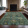Machine Washable Indoor/Outdoor Xhevrie Teal Rug