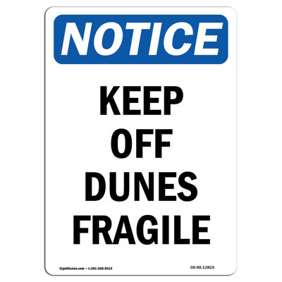 Panneau «Keep off Dunes Fragile»