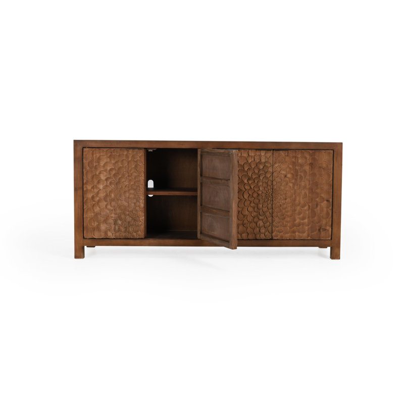 Astrid 174'' Solid Wood Sideboard, Brown