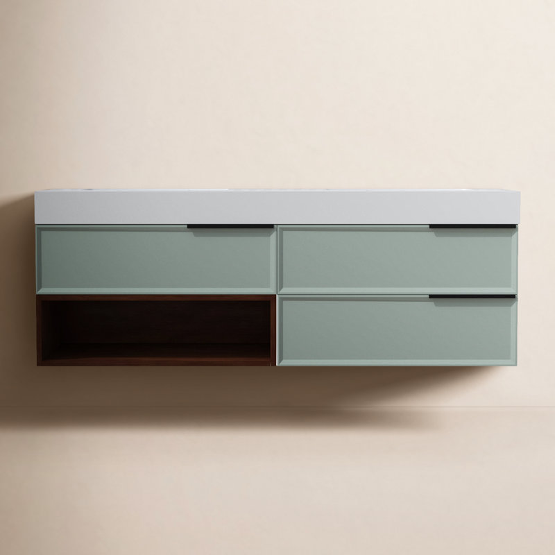 Marfa 60" W Double Wall-Mounted Vanity