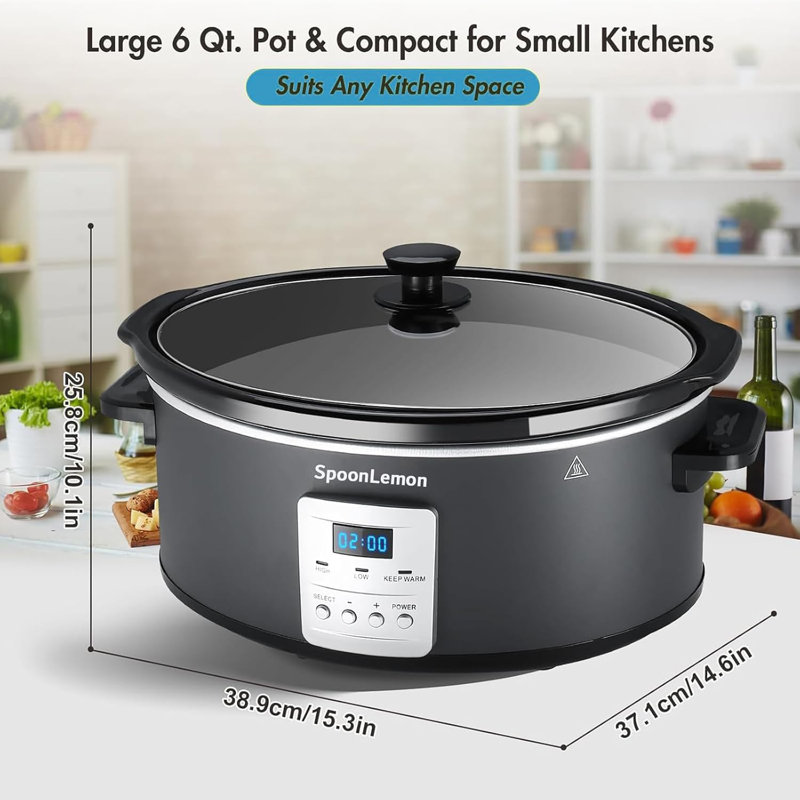 7 pte Cuiseur électrique programmable Slow Cooker