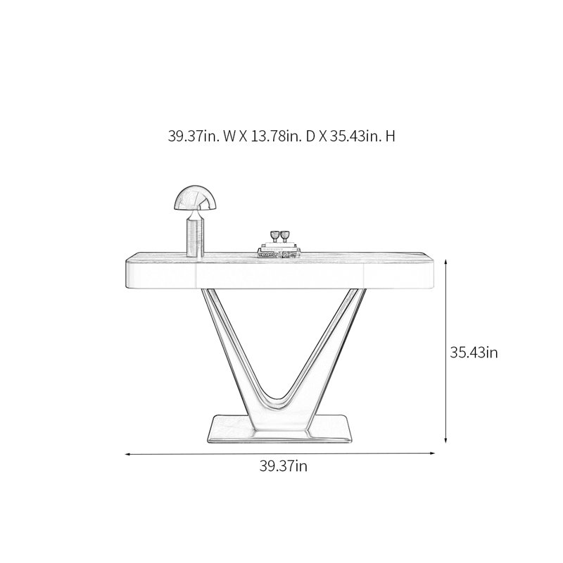 High End Luxury Console with 1 Drawer