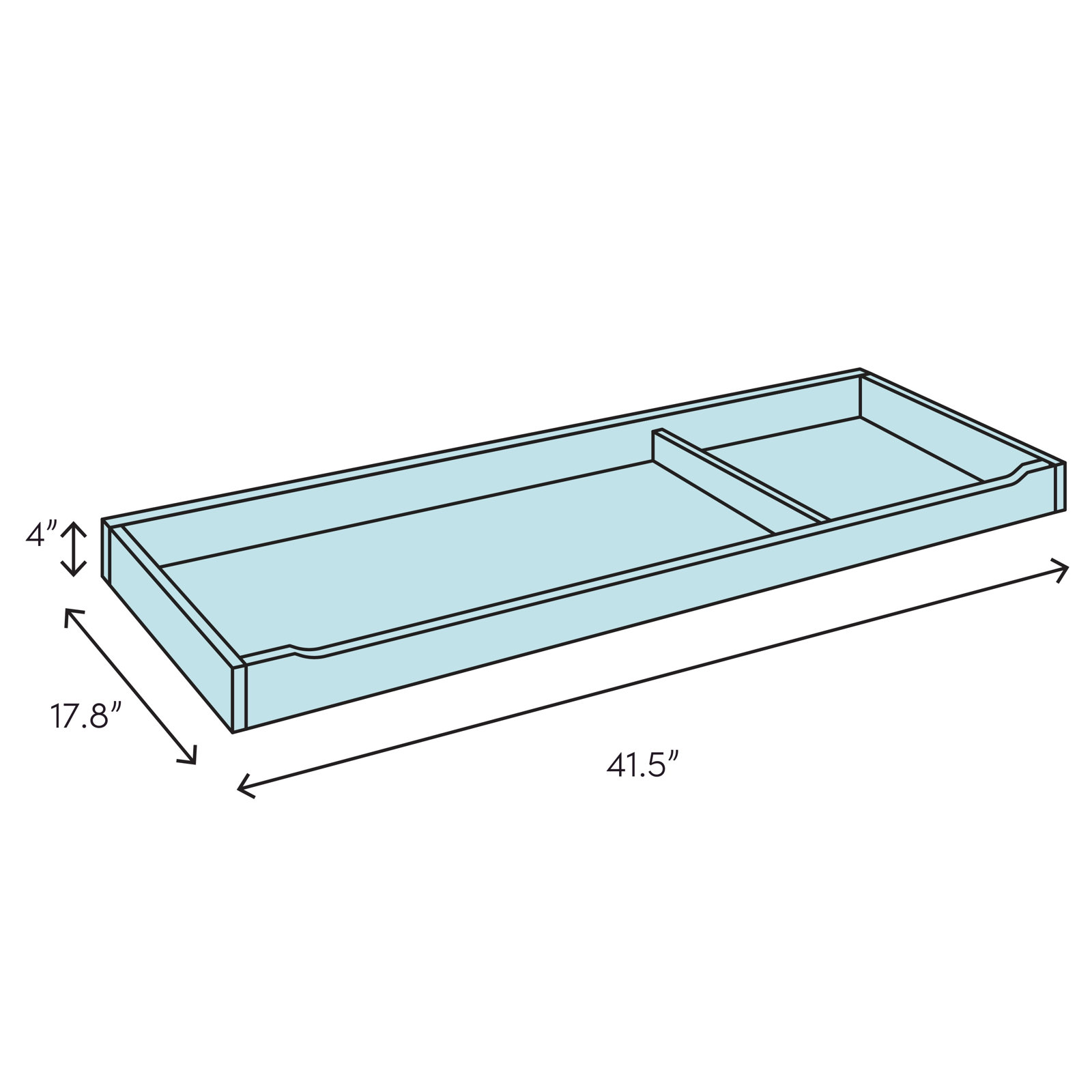 Universal Changing Table Topper, Nutmeg