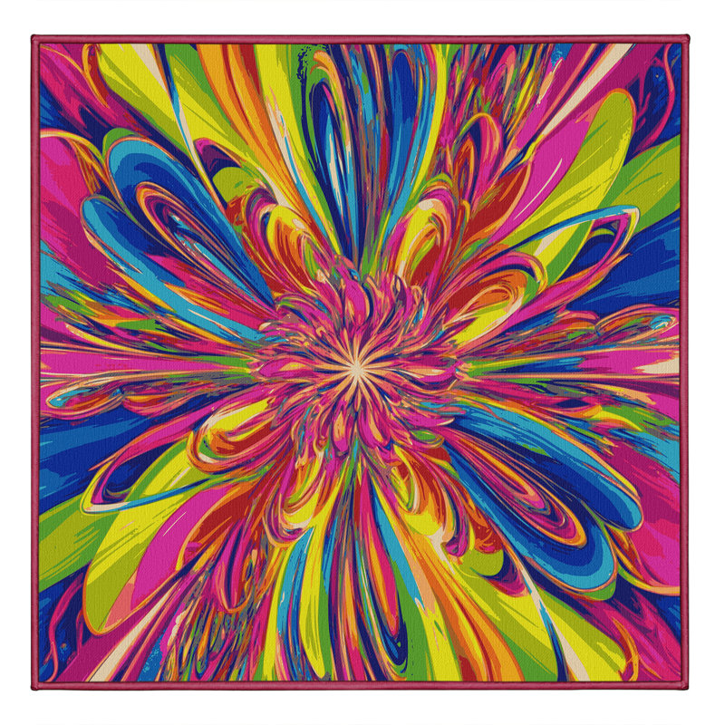 Spectrum Swirl Rug, Square 8'