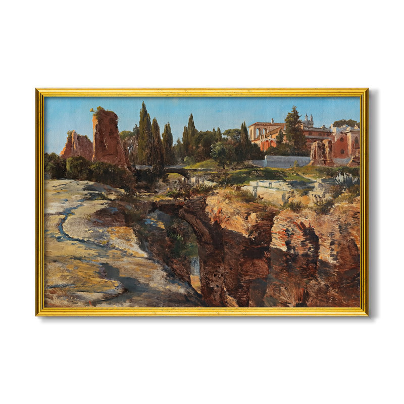 Palatin à Rome, v. 1921 - Edward Theodore Compton - Toile encadrée sur mesure, Dimensions intérieures 24 po x 34 po