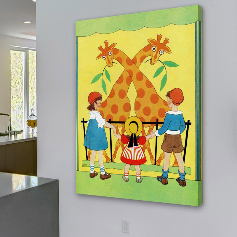«Giraffes», reproduction sur toile tendue, H 29 po x l 24 po