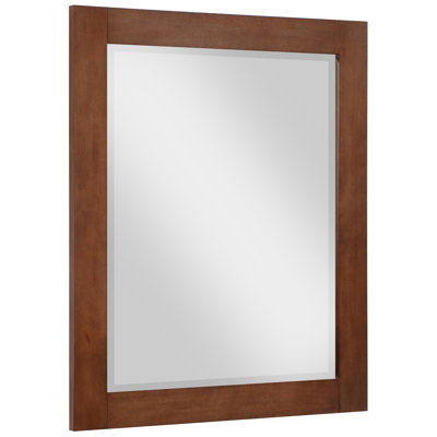 Kleier Wood Flat Wall Mirror