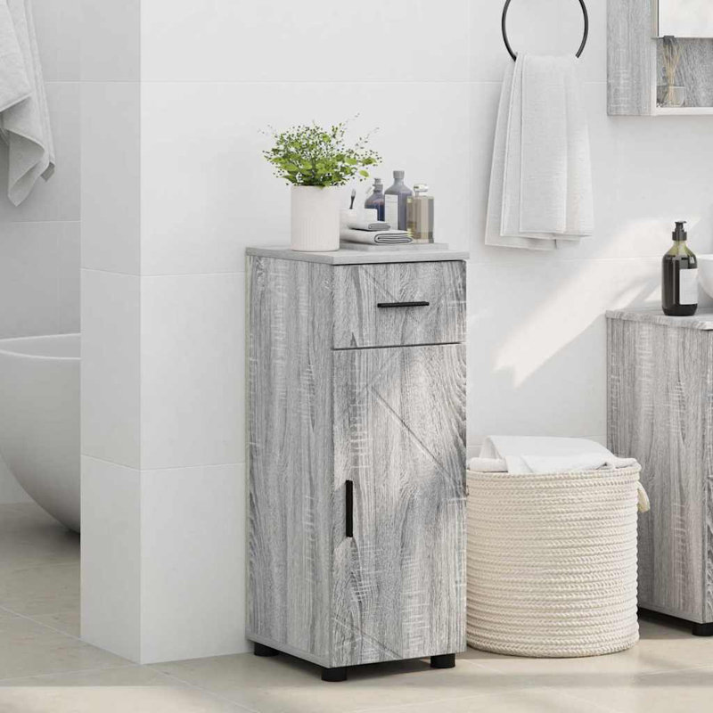 30cm Bathroom Vanity Base Only, Grey Sonoma