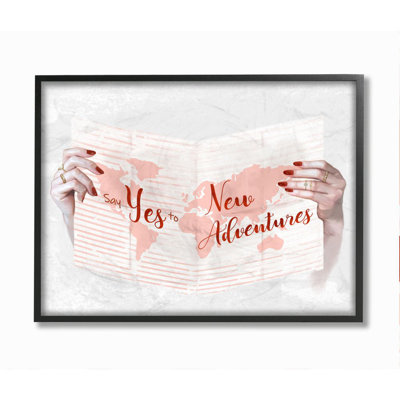 « Oui » à « New Adventures Text Travel sentiments » par Ziwei Li-impression d’art graphique