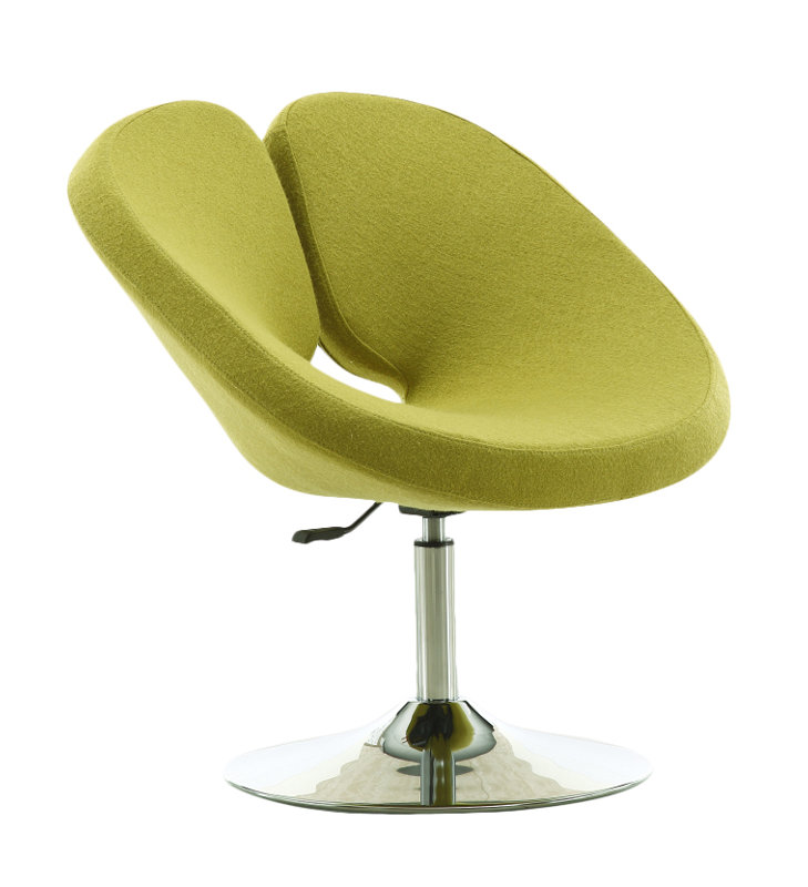 Clitherall Upholstered Swivel Accent Chair, Green Cotton Blend