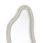2-in-1 Artsy Wavy Velvet Full Length Dressing Mirror with U-Shaped Stand, Freestanding & Wall-Mounted Fluffy Asymmetrical Floor Mirror, Black, Gold & White-2080905440-2080905441