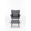 Chaise berçante d'appoint confortable avec coussin lombaire - gris