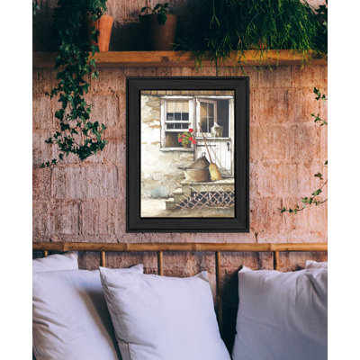 Cleaning Day Black Framed Print Bathroom Wall Art