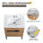 24'' Dual Mounted Bathroom Vanity Set, Single Bathroom Vanity with Ceramic Basin Sink Top, 2 Doors and 1 Adjustable Shelf-2036926044-2078489450