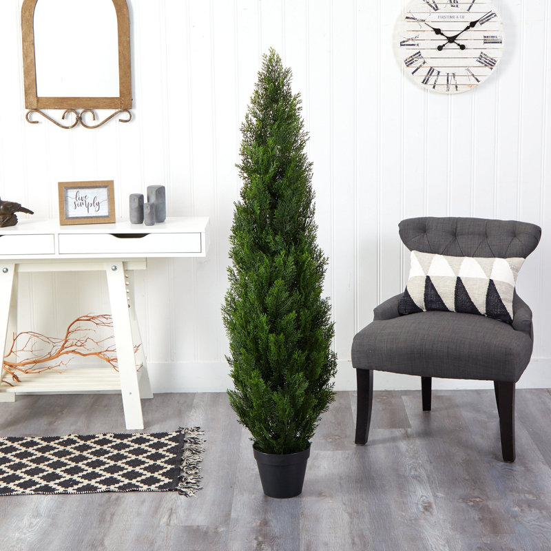 Mini Cedar Pine Artificial Tree, 60" H x 19" W x 19" D