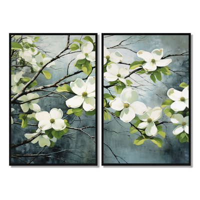 Style Dogwood - impressions sur toile vertes