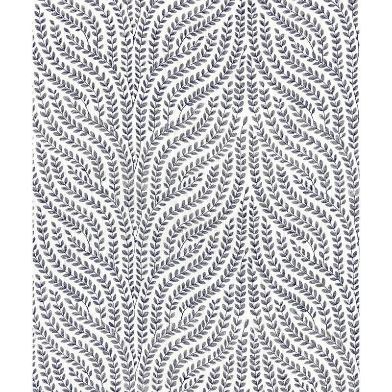 Botanica Willow Vine Embroidery Fabric, Navy