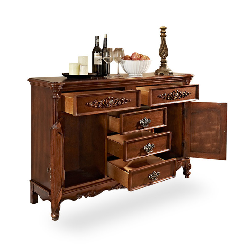 Console rectangulaire en bois manufacturé brun massif, H 29,53 po x l 47,24 po x P 15,75 po