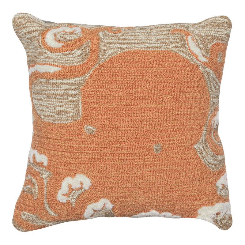  Outdoor Square Pillow Cover & Insert, Orange