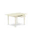 Ensemble de salle à manger 3 pièces comprenant une table rectangulaire à abattant et 2 chaises rembourrées en lin beige clair, lin blanc-1090785519-1090785512