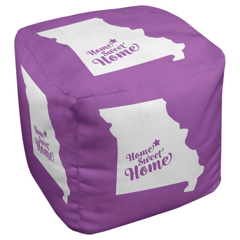 Repose-pieds cubique pour villes jefferson home, Violet