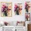 Ryung mauve et vert, bouquet de fleurs élégance II sur toile-88531416-88531415
