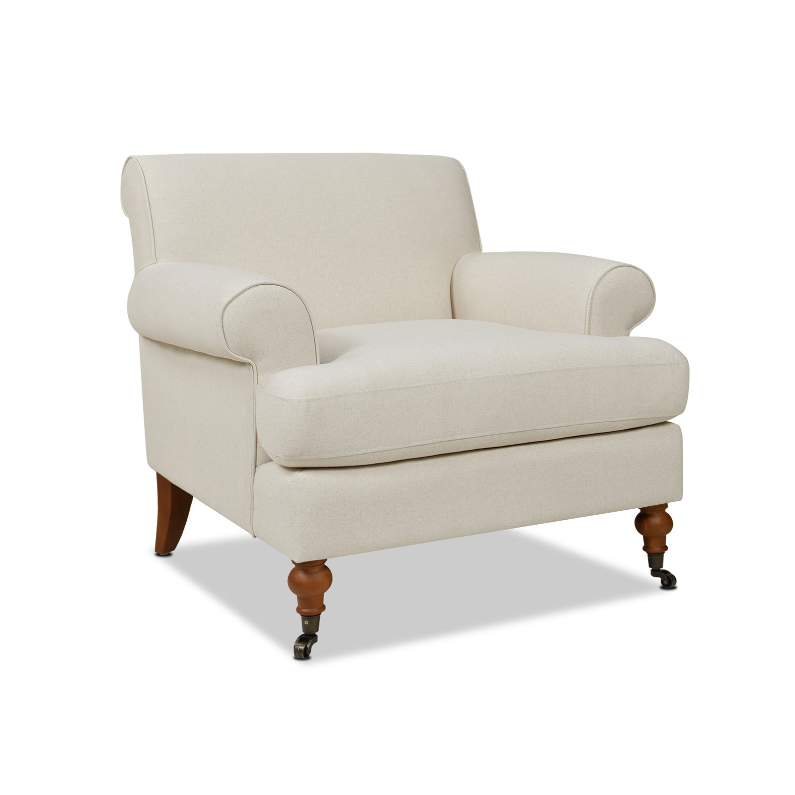 Harbor Upholstered Armchair, Light Beige Linen