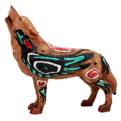 Figurine bébé hurlant loup totem d’esprit tribal native Dellwood