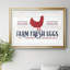 Farm Fresh Eggs - Reproduction d'art textuel sur papier encadré-1534237241-1534237233