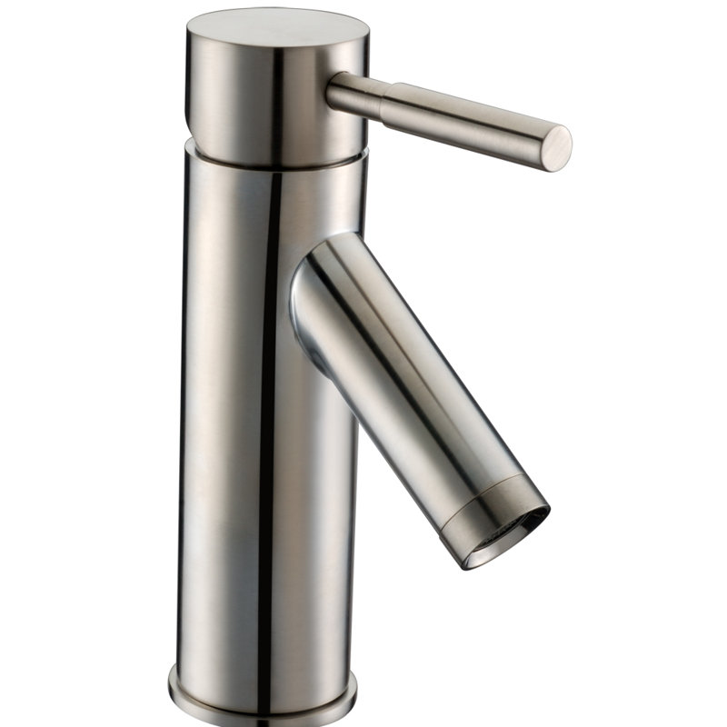 Single-handle Bathroom Faucet with Drain Assembly, Brushed Nickel