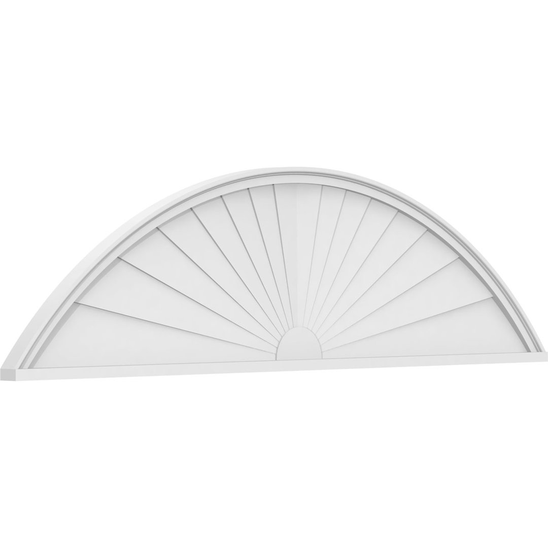 Segment Arch Sunburst Architectural Grade PVC Pediment Ekena Millwork 