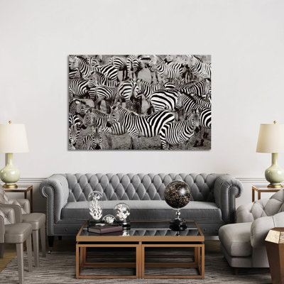 Zebra Abstraction by Jorge Llovet - Wrapped Canvas Print