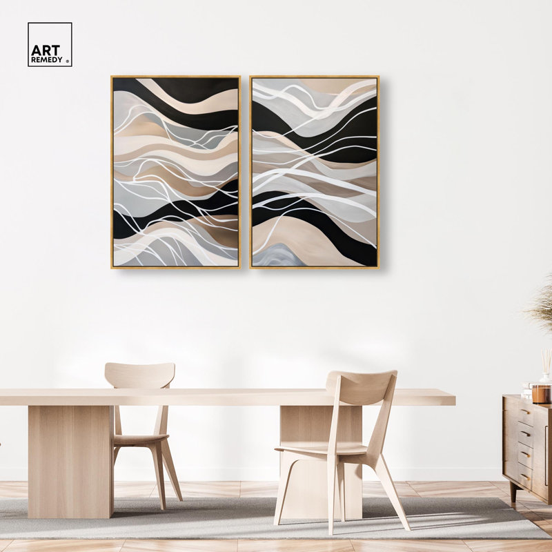 "Noir Bld Series", reproduction d'art sur toile par Art Remedy, cadre doré, 30 x 45, Gold Frame, 46" H x 31" W
