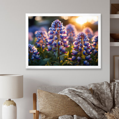 «Blue Bonnets Field Photo II», reproduction d'art sur toile florale