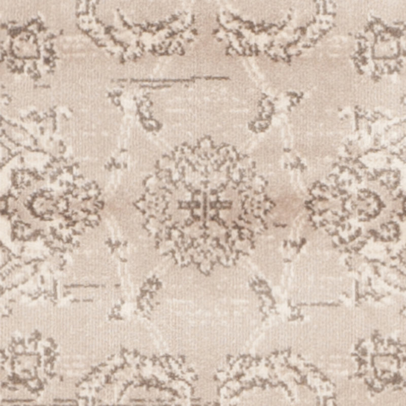 Beige and Light Brown Rectangular Viscose Area Rug, 8' x 11'