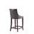 Emperor Traditional Vegan Leather Upholstered Beech Wood Bar Stool in Graphite-90541467
