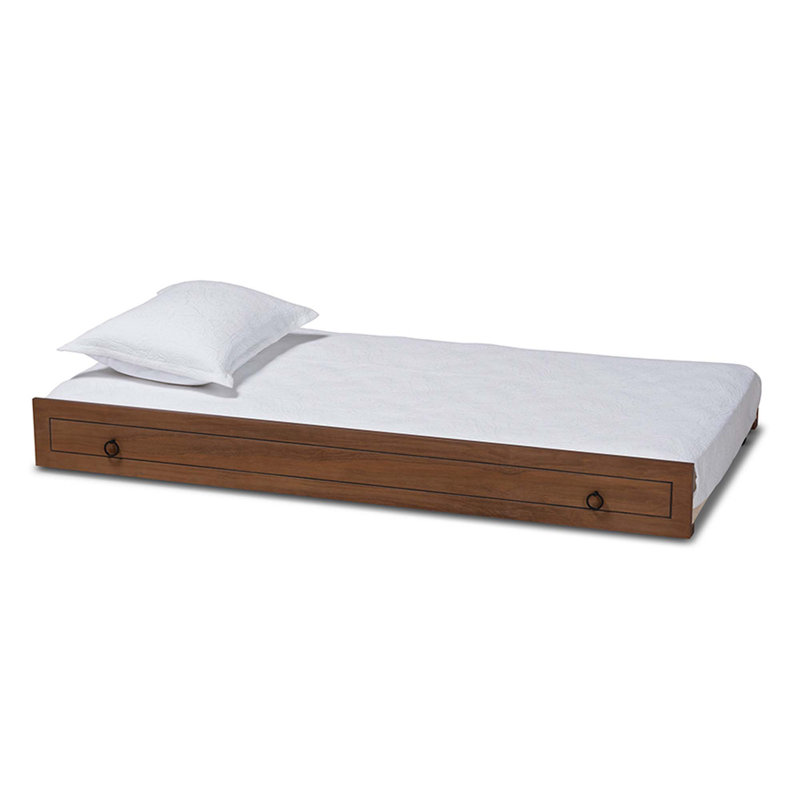 Lit gigogne simple Keiona, Brun