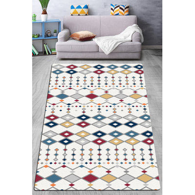 Durable Hall Carpet (4.9 x 6.6 ft), 100% Polyester, 0.4 in Pile Height | Antibacterial, Non-Slip Underside, Machine Washable at 86°F | Perfect for High Traffic Areas, Easy Care & Stylish Home Décor