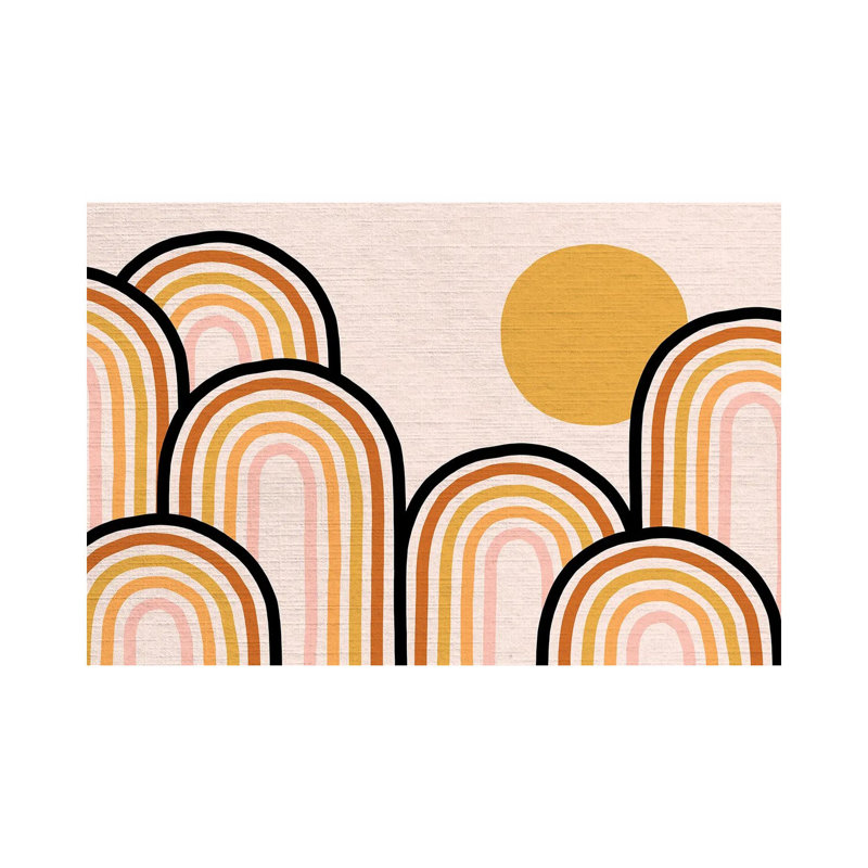 Growing Rainbow Blush Mat II - Print on Canvas, 20.32 cm H x 30.48 cm W, Wrapped Canvas